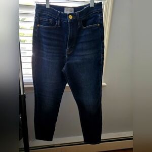 Frame Ali High Rise Cropped Cigarette Jeans